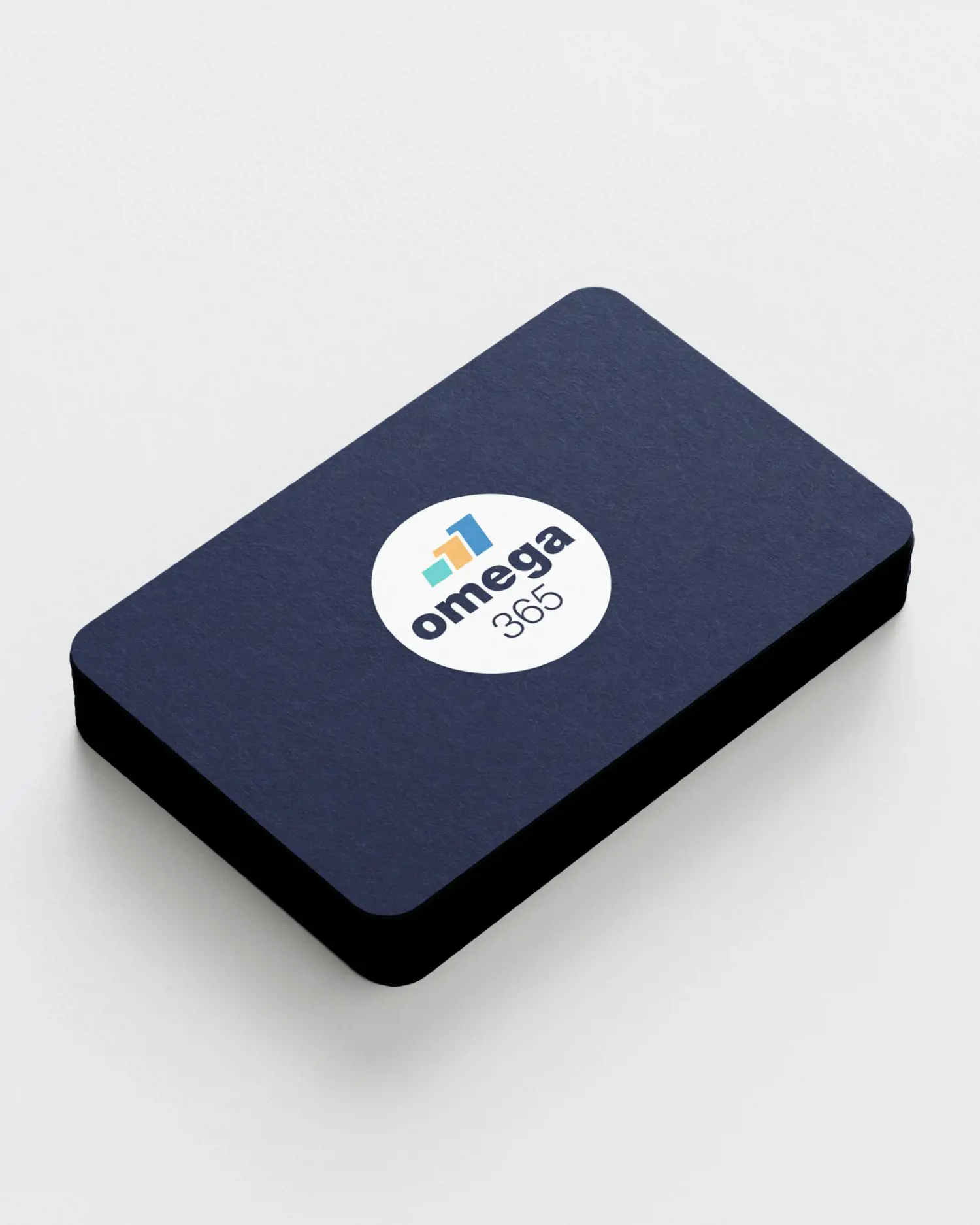 Business card with Omega 365's logo.